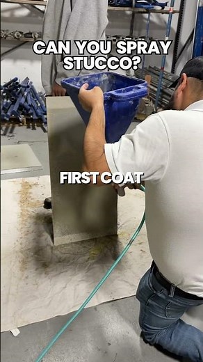 How we match stucco texture during repairs using a hopper gun