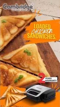 Loaded Chicken Sandwiches – Crispy, Cheesy & Delicious! With Cambridge sandwich maker SM1388