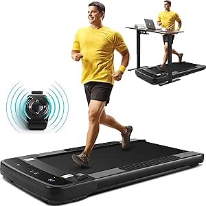 ANCHEER Treadmills,2 in 1 Folding Treadmill, Walking Pad Under Desk for Home Office, Portable Treadmill with Remote Control, Quiet and Powerful, Installation-Free