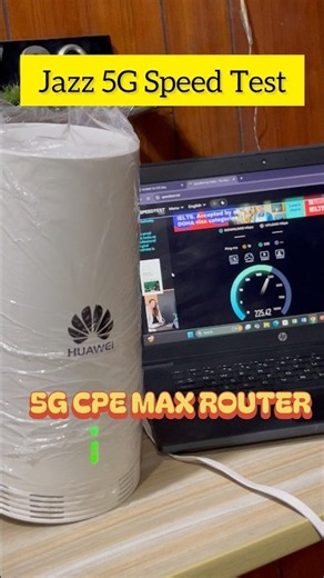 Jazz 5G Speed Test with Huawei CPE Max SIM Router 📶