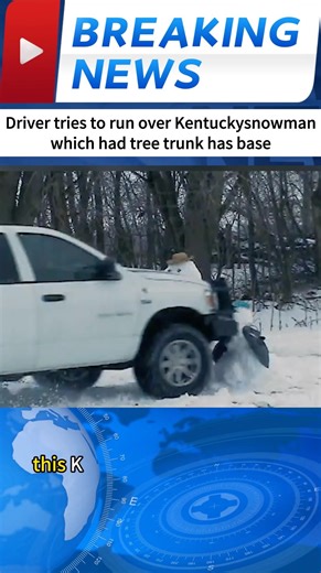 Hidden Tree Stump + Snowman = Car Repair Bill 💸#instantkarma #snowman #busted #news #usa