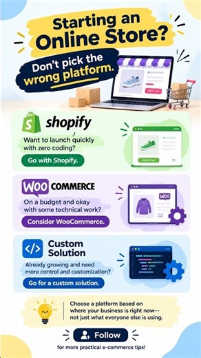 Starting an Online Store? Shopify, WooCommerce, or Custom Solution?