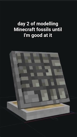 day 2 of modelling Minecraft fossils until I'm good at it - ammonite shell