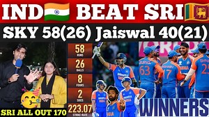 1-0🥳| IND🇮🇳 Update SRI🇱🇰 Software Again Badly🤣 | Sky 58(26) Jaiswal 40(21) | Pakistani Reactions | Pakistani Public on India