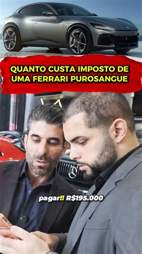 TCAR REVELA QUANTO CUSTA O IMPOSTO DE UMA FERRARI PUROSANGUE #tcar #tcarimports #ferrari
