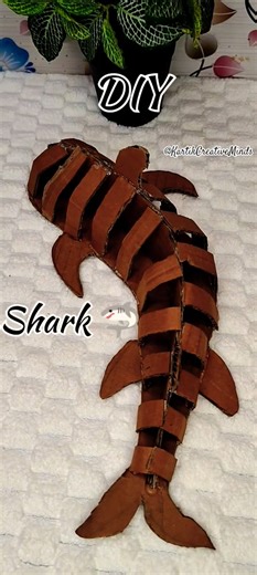 DIY Baby Shark Using Cardboard ||#shorts #ytshorts #craft #shark #decoration #decor #easycraft #fish