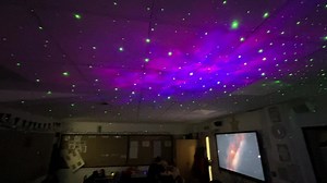 5.6K views · 43 reactions | I love my new Astronaut light projector! Really chilled classroom to start the day. The projector works best when the lights are off and you can change the settings with the remote. I got my projector from Amazon (link below) https://amzn.to/3uuR51C | Mr Hunt from the Front | Facebook