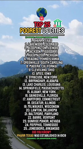 56K views · 97 reactions | Top 25 Poorest US Cities #us #world #facts #list #mapping @Worldfact King | Idaho News Daily | Facebook
