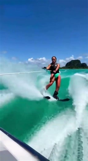 Nordic Queen Goes Full Send on Tropical Waters! #waterskiing, #trickwaterskiing, #waterskitricks