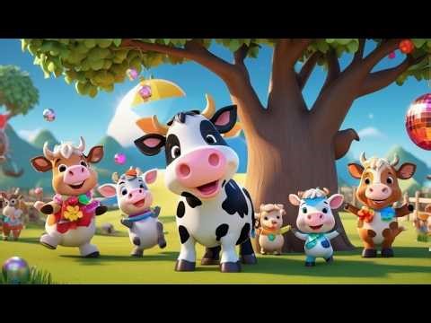 Dancing Baby Cow Boogie | Fun Farm Animal Nursery Rhyme for Kids | Sing and Dance Song