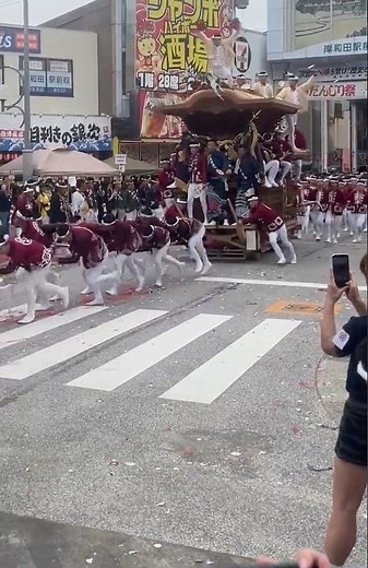 2025 令和7年 #岸和田だんじり祭り パレード #紙屋町 #やりまわし #だんじり #祭り