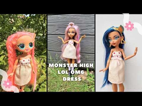 Sew a Cute Summer Dress for Monster High & LOL OMG Dolls | Easy DIY Doll Clothes Tutorial