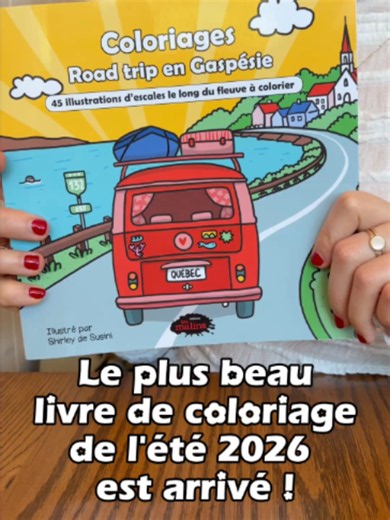 Road trip en Gaspésie — livre de coloriage dessiné à la main