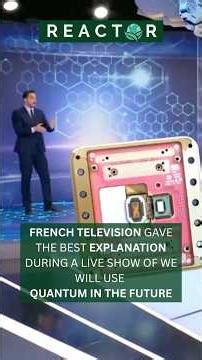 French TELEVISION GAVE THE BEST EXPLANATION during live TV of how we will use QUANTUM in the future