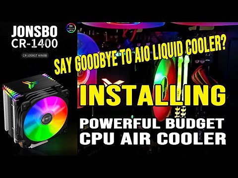 Installing CPU Air Cooler Jonsbo CR-1400 with RGB Connection. Complete Guide and Review