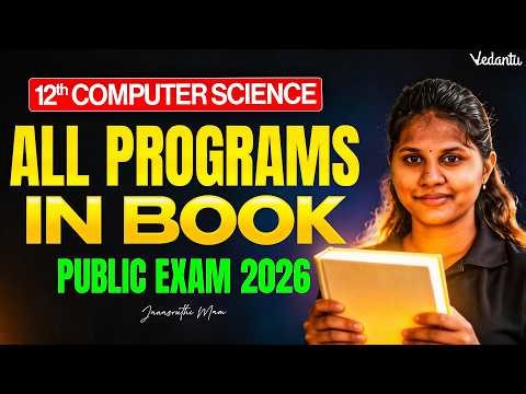 12th Computer Science | All Programs from Book | Public Exam 2026 | Janasruthi Ma'am