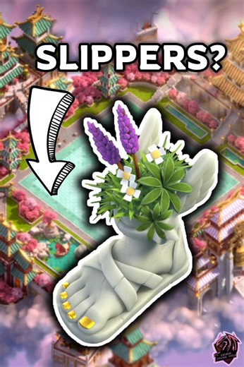 Why Archer Queen's Foot Statue has Slippers? in COC | #clashofclans #shorts