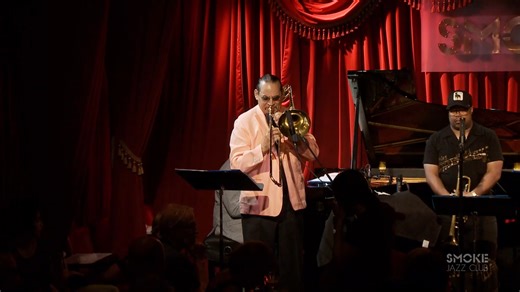 STARTING TOMORROW ✨ Dec. 29 & 30 ✨ Trombonist Steve Turre joins the Vincent Herring Quintet with George Cables (piano), Yasushi Nakamura (bass) and Joe Farnsworth (drums)! Don't miss these incredible performances for 2 nights only as part of the 12th Annual Coltrane Festival, only at Smoke Jazz Club in New York City. Tickets to all upcoming performances: lnk.to/3YVf9wsZ * video is from a previous performance of Steve Turre's at Smoke and features a different band. | SMOKE Jazz Club