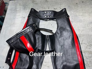Black Leather Chaps With Red Strips Men Genuine Cow Leather Motorcycle Chaps Leather Biker Chaps and Jock LGBTQ Pride - Etsy UK
