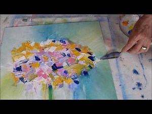 Acrylmalen - Abstrakte Frühlingsblumen - Spring Flowers - Daily Painting 05