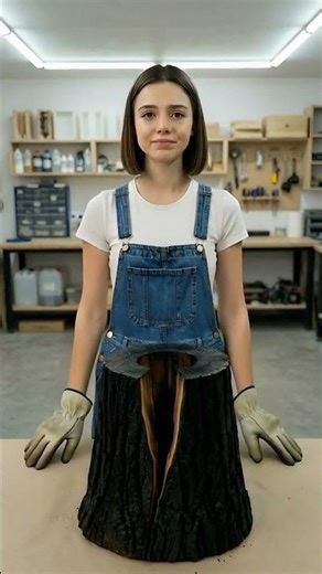 Turning a Burnt Log into a Volcano Table #diy #resinart