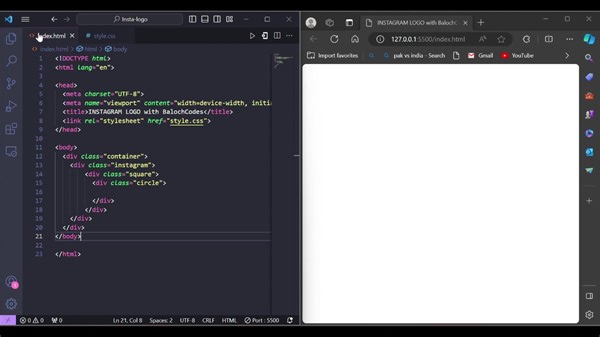 17 reactions | Instagram Logo Using HTML CSS | HTML and CSS | web projects | Insta logo HTML CSS | BalochCodes #balochcodes #html #css | BalochCodes | Facebook