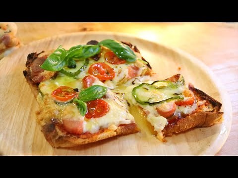 食パンで作る簡単ピザの作り方・レシピ【おうちカフェ】｜Coris cooking