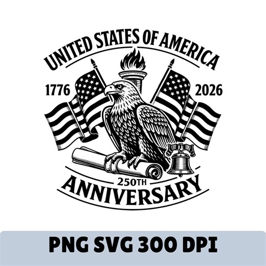 America 250 USA Anniversary SVG PNG - Etsy