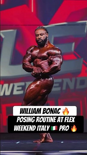 WILLIAM BONAC HD posing routine at 2026 Italy pro 🔥#bodybuilding 🇮🇹