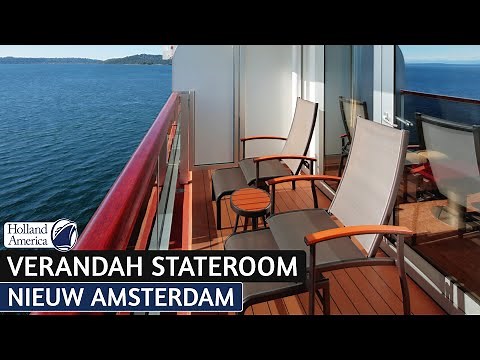 HAL Nieuw Amsterdam | Verandah Stateroom Walkthrough Tour & Review 4K | Holland America Cruise Line