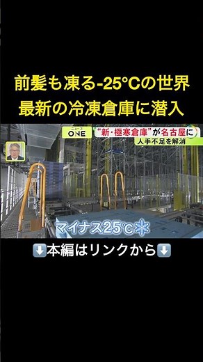 ⬆️本編はリンクから⬆️完全自動システムで運用…マイナス25度で冷凍食品を保管する次世代倉庫が誕生 約7千平方mの広さを10人程で#shorts