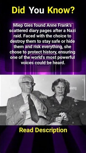 The woman who saved Anne Frank’s voice from the Nazis #facts #ww2