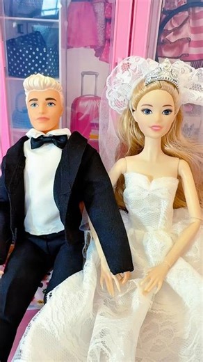 Unboxing Barbie Princess Wardrobe & Wedding Dress 🎀 #barbie #toy #barbietoys #toys #toyhouse #doll