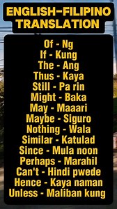 English-Filipino Translation #vocabulary #translation #englishfilipinotranslation | Learn Daily