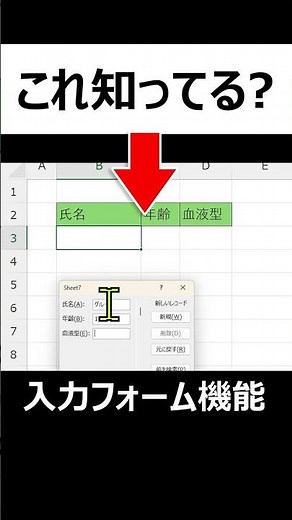 こんなやり方あるの？【Excel入力フォーム】設定と使い方を徹底解説！