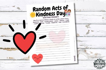 Random Acts of Kindness Day Writing Prompt (2/17) | February 17 SEL Creative ELA