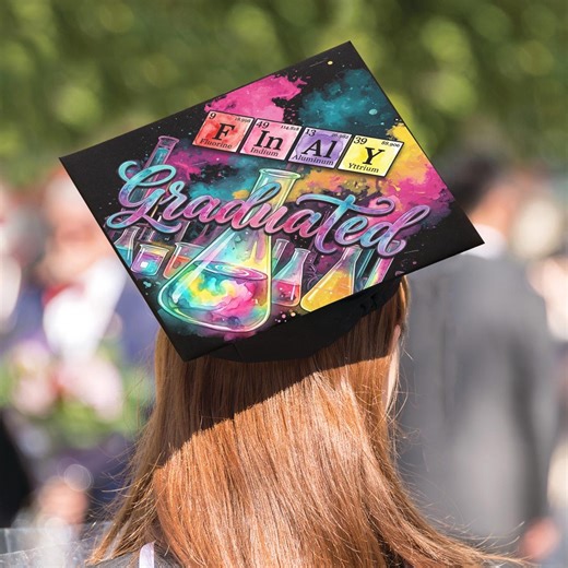 Science Graduation Cap Topper 2026, Finally Graduated Chemistry Grad Cap Decor, STEM Graduation Cap Decoration, Chemistry Student Gift - Etsy Canada