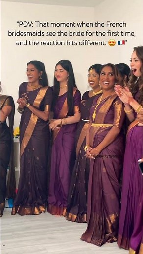 French bridesmaids see the bride for the first time 🇫🇷 #UnmatchedReaction #mualife #best #makeup