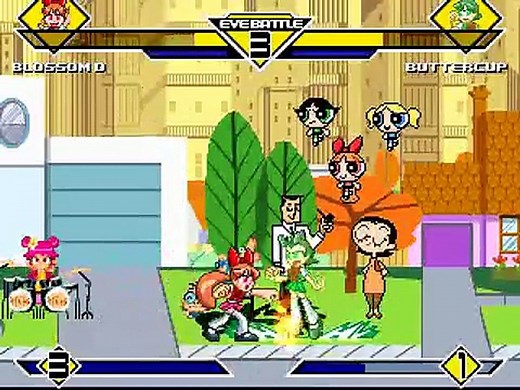 DG MUGEN - Powerpuff Girls D Showdown (Blossom D vs. Buttercup D)
