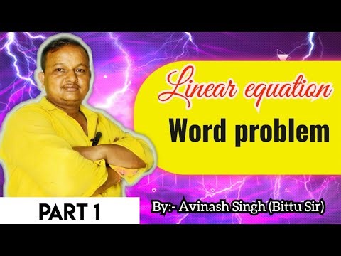 Linear equation Word problem