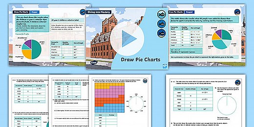 Year 6 Diving into Mastery: Step 5 Draw Pie Charts Teaching Pack