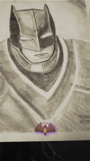 👉"The Dark Knight, drawn in shodows🦇 🦇"