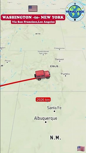 Washington to New York By Land Route No4 #travel #shorts