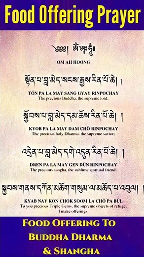 ☸ Buddhist Food Offering Prayer: Food Offering To Buddha Dharma And Sangha|Melodious Dharma Sound