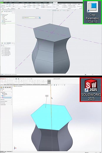 101K views · 729 reactions | Creo 12 VS SolidWorks 2025 #creo #solidworks #cadcamcnc #thietkecokhi | Cadcenter | Facebook