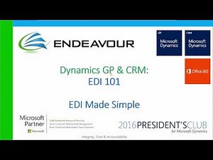 EDI 101 for Microsoft Dynamics GP - Great Plains - by Endeavour Solutions Canada