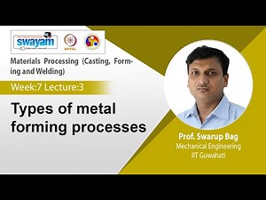 Lec 36: Types of metal forming processes