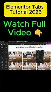 2026 ELEMENTOR TABS Masterclass #wordpresstutorial #elementortutorial #elementorpro #websitedesign