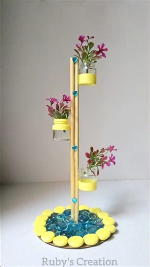 DIY Mini Planter from Waste Bottles | Aesthetic Home Decor 💛 #youtubeshorts