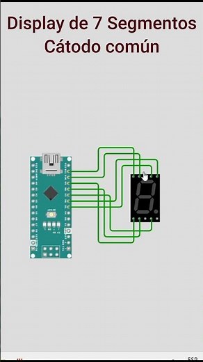 7-segment display with common cathode #display #digital #arduino #electronics #shorts